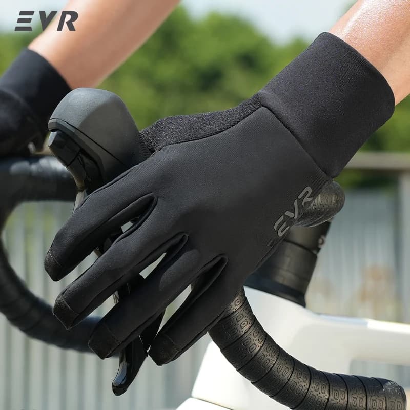 EVR Winter Cycling Gloves Windproof Fleece Thermal Full Finger Bike Gloves Men's Women's Road MTB Cycling Gloves Outdoor Sports