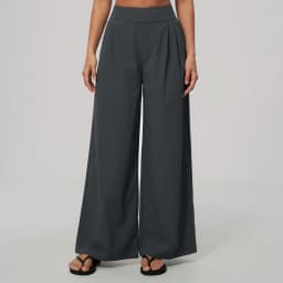 Women Pleated Wide Leg Pants Fitness Running Yoga Pants High Waist Gym Workout Straight Leggings Pilates Running Sports Trousers