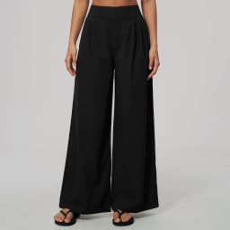Women Pleated Wide Leg Pants Fitness Running Yoga Pants High Waist Gym Workout Straight Leggings Pilates Running Sports Trousers