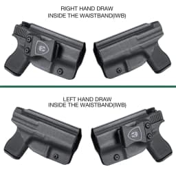 IWB Kydex Holster,Only Fit For Glock 42,Inside Waistband Concealed Carry Holster,1.5 Inch belt,Right /Left Hand Option