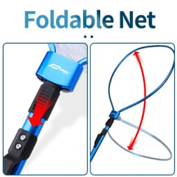 HISTAR Ultralight Portable Soft Rubber Mesh With Stainless Steel Handle Fly Fishing Tool Accessories Foldable Landing Net
