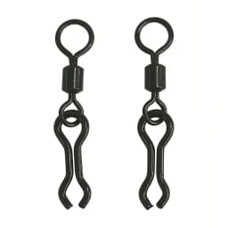 New 1000pcs Carp Fishing Accessories Big Small Eye Matt Black Rolling Swivel Ledear Sinker Connector Fishing Hook Tackle Pesca
