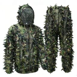 3D Leafy Camo Suit Hunting Camouflage Breathable Ghillie Suit Clothing Woodland Apparel for Hunting Airsoft Wildlife Photography