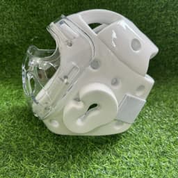 Wkf Approved White Karate Headgear Full Coverage Helmets for Children Adults Taekwondo Competition Training Customizable