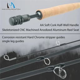 Maximumcatch Super Light 2/3WT 7'6''/10'0'' Airlite Fly Fishing Rod Graphite IM10/30T+36T Carbon Fiber Fly Rod with Tube