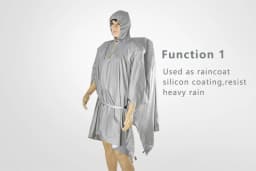ARICXI Ultralight Hiking Cycling Raincoat Outdoor Awning Camping Mini Tarp Sun Shelter Updated 15D Silicone & Silver Coating