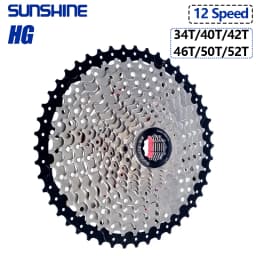 SUNSHINE hg 12-speed mtb cassette 11 34 40 42 46 50 52 cassette 12 speed ultralight for Shimano 12v mtb cassette