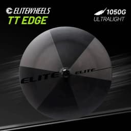 ELITEWHEELS EDGE TT Disc Wheels UD Raw Weave 1050g Weight 50T Ratchet Ceramic Bearing Competition Grade Carbon Fiber Disc Wheels