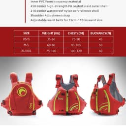 Daiseanuo Buoyancy Aid 50N, PFD Life Fishing Kayak Vest Jacket Adults with Big Pocket for Paddleboarding SUP CE Approved