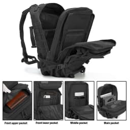 45L Tactical Backpacks Molle Assault Pack 3 Day Bug Out Bag Hiking Treeking Rucksack Fitness Camping, Daily Work