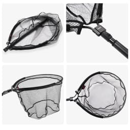 NOEBY Telescopic Landing Net Full Carbon Frame Folding Floating Fishing Net 122-326cm Long Handle 60x50cm