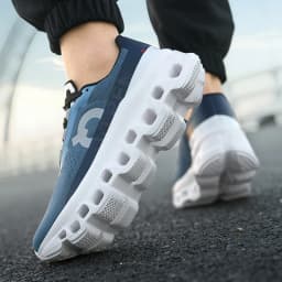 Full Palm Carbon Plate Running Youth Shock-absorbing Outdoor Mountaineering Sneakers Thick Soles Increase Mesh Racing Shoes For