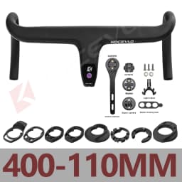 KOCEVLO Internal Cable Road Bike Carbon Fiber Handlebar Integrated Bicycle Drop Bar With Computer Mount and Washers Accessories