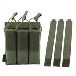 VULPO Tactical Rifle Triple Magazine Pouch Modular Molle Triple Mag Pouch Carrier For MP5 MP7 KRISS Hunting Airsoft