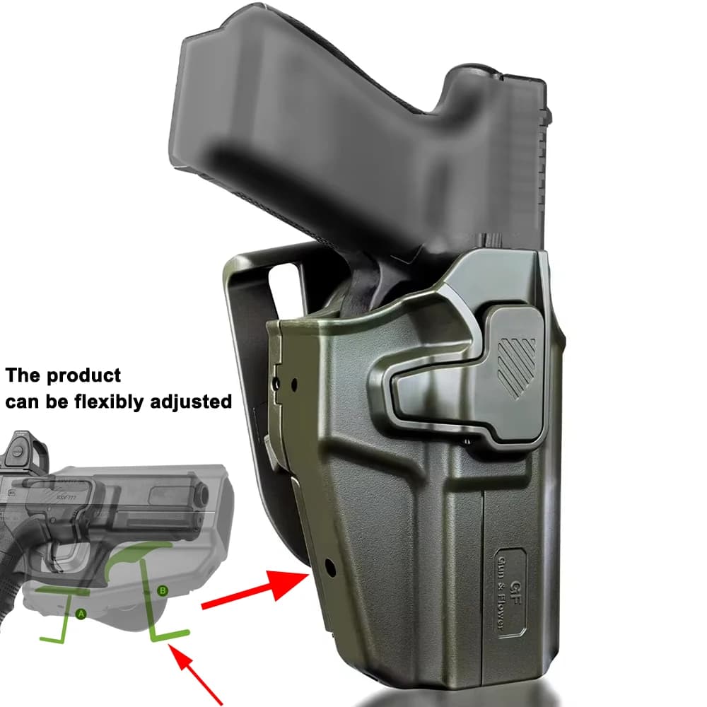 Universal OWB Holster,Green Holster,Fit Beretta/CZ/Glock/EAA /IWI/HK/Ruger/Springfield/Taurus,Right hand