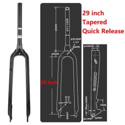 Carbon Fiber Gravel Bicycle Hard Fork 26-27.5-29 Inch 700*45C MTB Mountain Road Riding Bike Carbon Front Fork Disc Brake