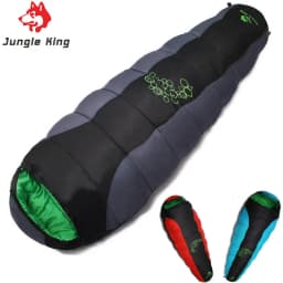 JUNGLE KING CY0901 850g 1850g New Thickening Fill Four Holes Cotton Sleeping Bag Outdoor Camping Mountaineering Mummy Movement