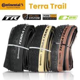 Continental Terra Trail 700x40C 45 50C Tubeless Ready Road Bicycle Tire Black/Cream/Brown 3/180 TPI Folding Tyre Nobox Pure Grip