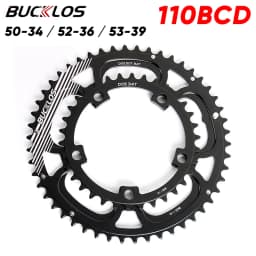 BUCKLOS 110BCD Chainwheel Road Bicycle Chainring 110BCD 50 34T 52 36T 53 39T Road 11 Speed Bike Chainring Crankset Part for Sram