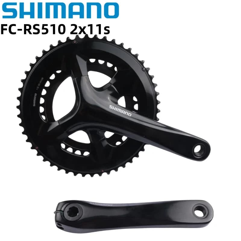 Shimano RS510 Crankset 22s 165MM 170MM 172.5MM 175MM 50-34T 2x11Speed Road Bike Chainwheel Black Crank Double Chainring