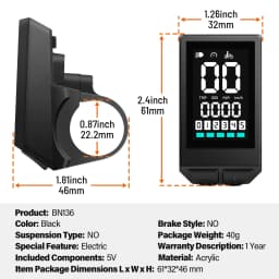 Bafang Display BN136 SW102 LCD Electric Bicycle Intelligent Instrument Display For Bafang Motor BBS01 BBS02 BBSHD