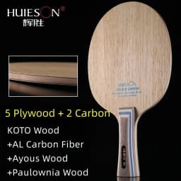 Huieson 5 Plywood 2 Ply Aryl Carbon Fiber Table Tennis Blade Lightweight Ping Pong Paddle Blade Racket DIY Accessories