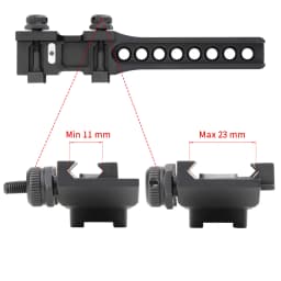 Henbaker CY789 Base Mount Bracket with 4 Screws CY789 Weaver Base Adapter 10mm to 21mm Dovetail for PARD NV007A NV007S