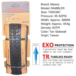 MAXXIS RAMBLER TUBELESS 700x38C/40C/45C/50C 650x47B 27.5x1.5 GRAVEL/ADVENTURE And Dirt Road Racing Tire of Bicycle