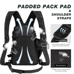 Fishing Backpack Tackle Sling Bag - Fishing Backpack with Rod Holder - Tackle Box Fly Fishing Gifts for Men Women