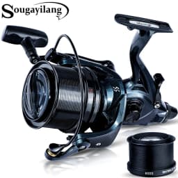 Sougayilang 13+1BB Spinning Reel 4.6:1Gear Ratio Max Drag 25KG Anti-corrosion Saltwater Freshwater Fishing Reel with Spare Spool