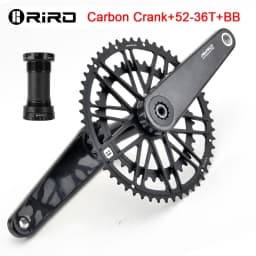 RIRO Carbon Fiber Crank Road Bike 29MM 11/12 Speed 50-34/52-36/53-39T MS Direct Mount/110/130BCD Bicycle Crankset Chainring