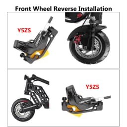 NUTT 4 Piston Y-5 Hydraulic Disc Brake Power-off Oil Disk Caliper 140/160/180mm Normal/Reverse Mount for Electric Scooter Brake