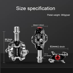 GINEYEA Bicycle Clipless Pedals, MTB Bike Road Bike Seal Bearing Pedals Compatible with SPD