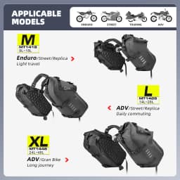 Rhinowalk 2 Pcs Motorcycle Saddle Side Pannier Bag 18L/28L/48L Waterproof Universal Motorbike Riding Luggage Storage Travel Bag