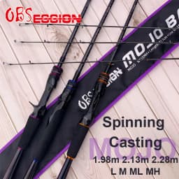 OBSESSION Max Steel Rod Carbon Spinning Casting Fishing Rod with 1.98m 2.13m 2.28m Baitcasting Rod for Bass Pike Fishing Rod