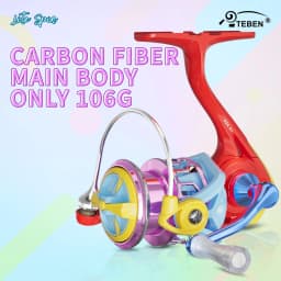 HAUT TON Only 106g/3.74oz Carbon Fiber Spinning Reel Saltwater Freshwater &Ice Fishing Reel Lightweight 5.2:1 Gear Ratio 5+1 BB
