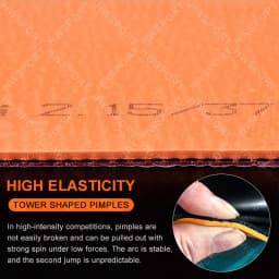 DHS NEO Hurricane 3 Provincial Table Tennis Rubber Orange Sponge NEO H3 Prov OS Ping Pong Rubber Sticky Top Sheet