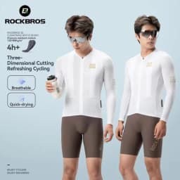 ROCKBROS Men's Bicycle Jackets Summer Long Sleeves Top Cycling Jerseys Male Breathable Quick Dry Sports MTB Road Bike Jacket
