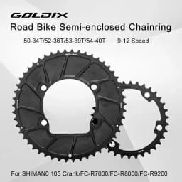 GOLDIX 110BCD 2X Double Chainring 9-12S Road Bike Chainring 7075 Aluminum Alloy 4 Bolts Chainwheel for SHIMANO 105 R7000 R8000