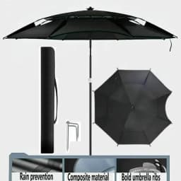 Fishing Umbrella 2.0-2.4M New Fashion Outdoor Sun Protection Windproof Waterproof Parasol Portable Large Beach Umbrella Shade