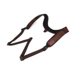 Tourbon Hunting Accessories Gun Double Shoulder Strap Rifle Carry Strap Padded Neoprene Rubberized Non-slip Brown