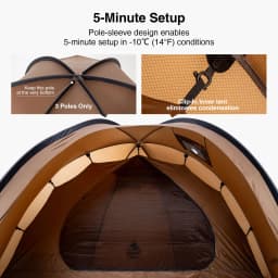 OneTigris Coco Nest Solo Dome Tent with Stove Jack 3000mm Waterproof Camping Hot Tent with Mesh Inner for Bushcraft Glamping