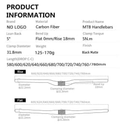 T1000 MTB Carbon Handlebar SYNCROS Mountain Bike Flat Horizontal Carbon Bicycle Handlebar MTB Bike Parts 31.8*580-780mm