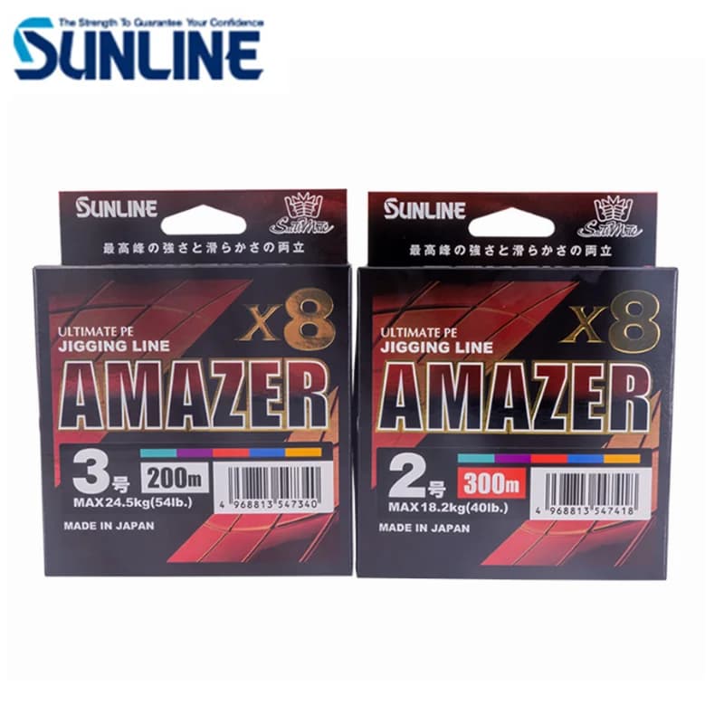 SUNLINE AMAZER ULTIMATE X8 PE LINE JIGGING LINE JAPAN FISHING LINE 200M 300M