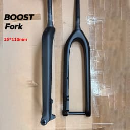 MTB Thru Axle Boost Fork 15*110mm Full Carbon Fiber Bike Front 26"/27.5"/29" Rigid Bicycle Fork Vertebra Tube Carbon Boo