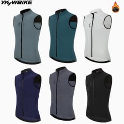 YKYWBIKE Men's Cycling Vest Winter Autumn Waterproof Windproof Bicycle Thermal Windbreaker Road Bike Gilet MTB Cycling Clothing
