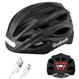 Bike Helmet Adult Bike Helmets for Men/Women: USB Rechargeable LED Front and Rear Lights for Cycling Urban Commuter Skateboard