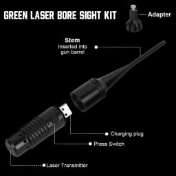 1350 Tactical Green Laser Collimator Sight Kit Parallel Calibration Hunting Point Sight for Rifle Pistol Full Caliber Compatible