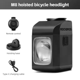 ROCKBROS 1600LM Bike Light Remote Control Digital DisplayCycling Lantern Headlamp PX6 All-weather Smart Bicycle Lights