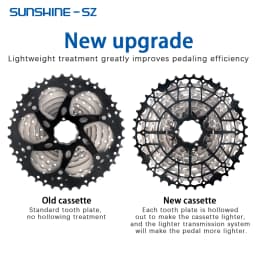 Sunshine 9 10 11 12 Speed MTB Cassette Bike Ratchet 40T 46T 52T Mountain Bike 11S K7 Bicycle Gear for Shimano M4100 M5100 M6100